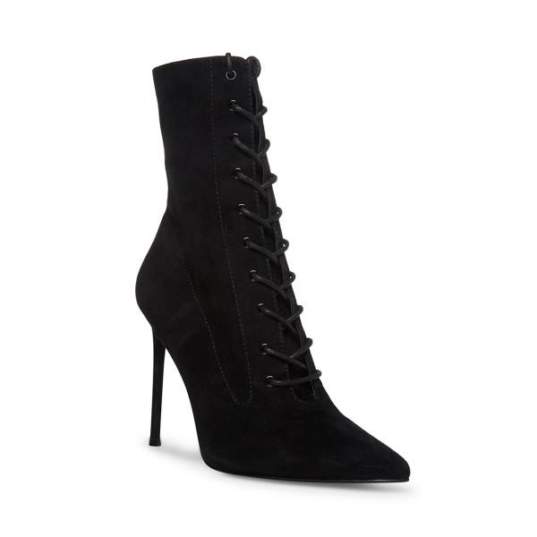 Steve Madden Valency Suede Women's Booties Black | SM-219IH