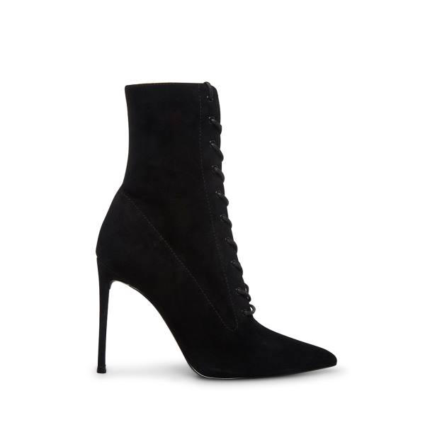 Steve Madden Valency Suede Women\'s Booties Black | SM-219IH