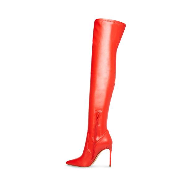 Steve Madden Vava Paris Women's Boots Red | SM-718KJ