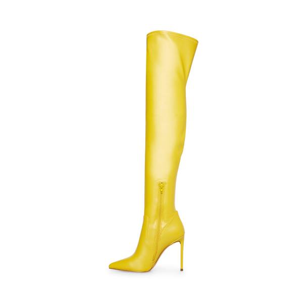 Steve Madden Vava Women's Boots Yellow | SM-594XB