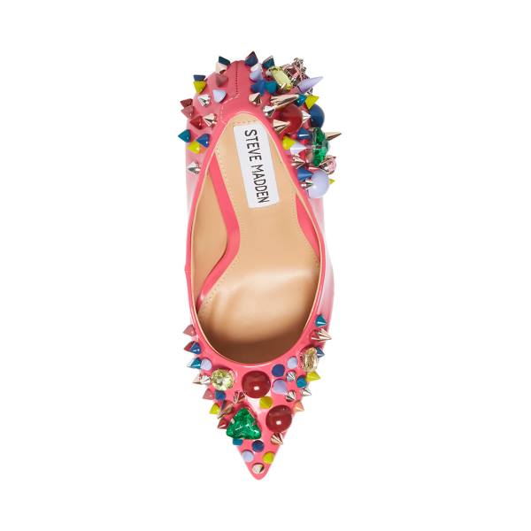 Steve Madden Veronicka Women's Heels Pink Multicolor | SM-120WP