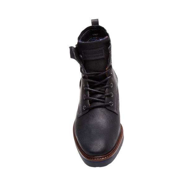 Steve Madden Wellington Leather Men's Boots Black | SM-013KW