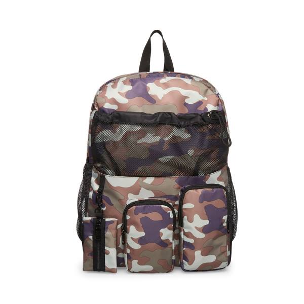 Steve Madden With Clipp-off Pouch Camo Men\'s Backpacks Black | SM-560LO