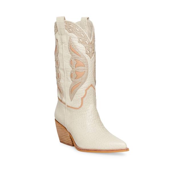 Steve Madden Wynter Bone Women's Boots Beige Multicolor | SM-169OZ