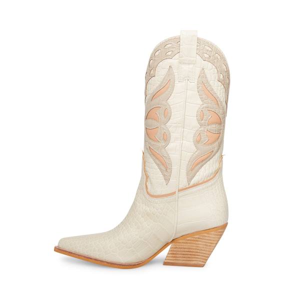 Steve Madden Wynter Bone Women's Boots Beige Multicolor | SM-169OZ