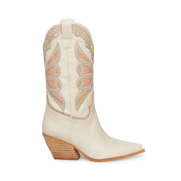 Steve Madden Wynter Bone Women\'s Boots Beige Multicolor | SM-169OZ