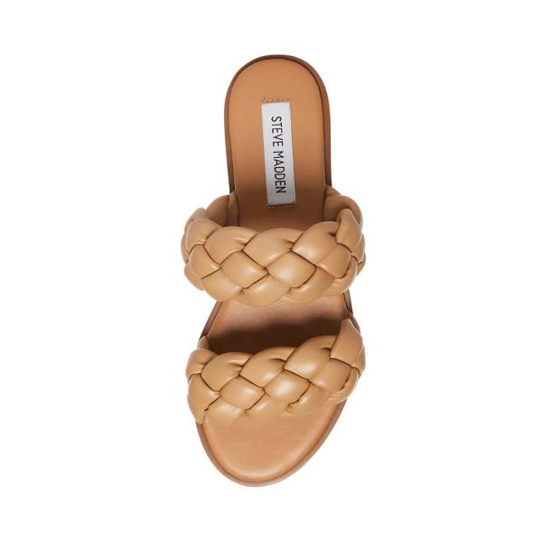 Steve Madden Zeren Tan Women's Sandals Brown | SM-408AE