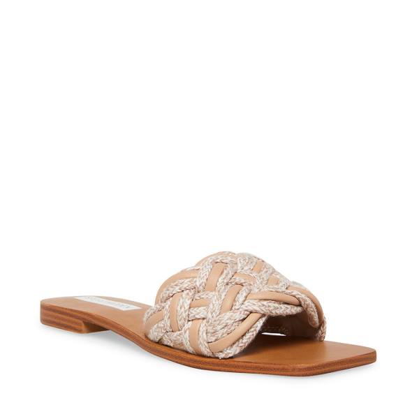 Steve Madden Zorya Natural Women's Sandals Beige | SM-972SW