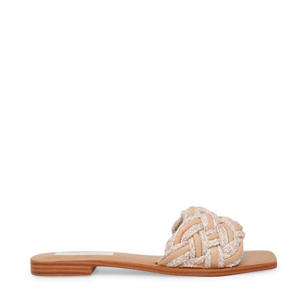 Steve Madden Zorya Natural Women\'s Sandals Beige | SM-972SW