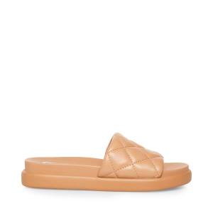 Steve Madden Abell Tan Women's Sandals Brown | SM-352RS