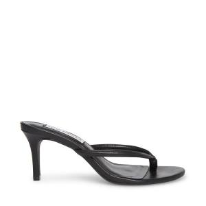 Steve Madden Addyson Leather Women's Heels Black | SM-605LY