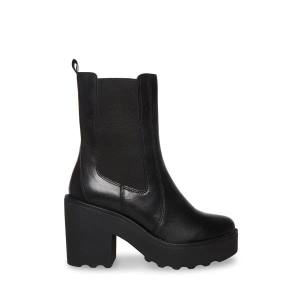 Steve Madden Andara Leather Women's Booties Black | SM-305XW