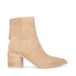 Steve Madden Aquarius Tan Suede Women's Booties Brown | SM-018ZC