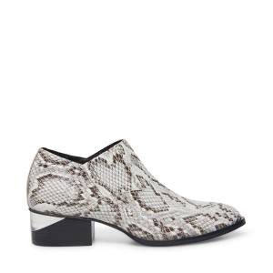 Steve Madden Barnett Snake Women's Booties Black White Snake | SM-310MU