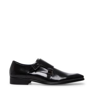 Steve Madden Beaumont Leather Men's Dress Shoes Black | SM-461CR