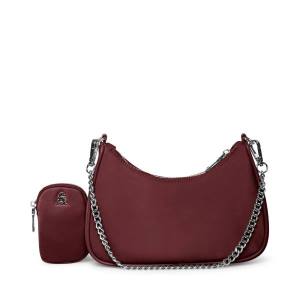 Steve Madden Bvital Burgundy Women's Shoulder Bags Burgundy | SM-756CF