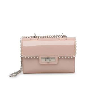 Steve Madden Bvyper Pearl Blush Patent Women's Crossbody Bags Pink | SM-459PI