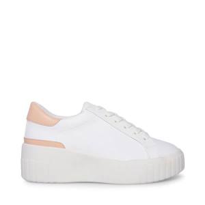 Steve Madden Calder Sand Women's Sneakers White Brown | SM-351OH