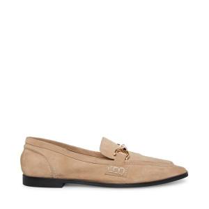 Steve Madden Carrine Tan Suede Women's Flat Shoes Brown | SM-126SV