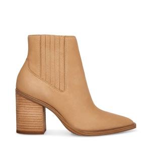 Steve Madden Catreena Tan Nubuck Women's Booties Brown | SM-679RN