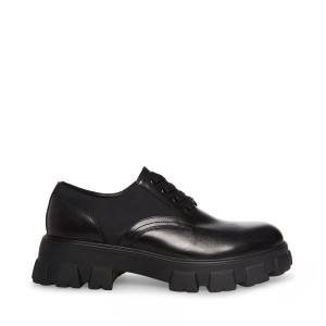 Steve Madden Cesare Leather Men's Dress Shoes Black | SM-471VD