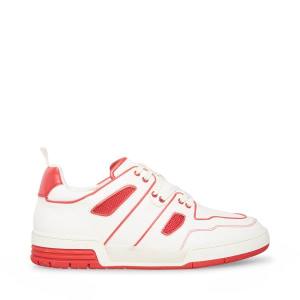 Steve Madden Chris Men's Sneakers White Red | SM-512DK