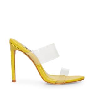 Steve Madden Clarabeth Women's Heels Yellow | SM-167JB