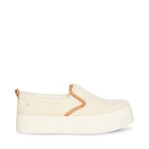 Steve Madden Cosmo-s Natural Women's Sneakers Beige | SM-378JP