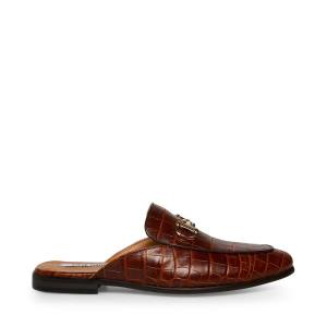 Steve Madden Dazling-c Crocodile Men's Dress Shoes Brown | SM-520IR