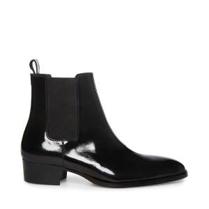 Steve Madden Dex-l Patent Men's Boots Black | SM-540ZW