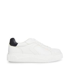 Steve Madden Dillyn Women's Sneakers White Black | SM-267GX