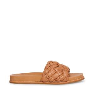 Steve Madden Dua Tan Women's Sandals Brown | SM-140FQ