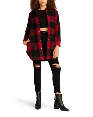 Steve Madden Eldridge Plaid Women's Jackets Red | SM-230CA