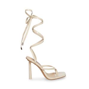 Steve Madden Fernanda Bone Patent Women's Heels Beige | SM-875UF