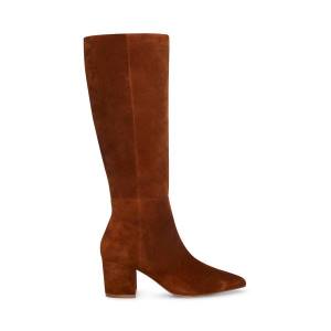 Steve Madden Forrest Suede Women's Boots Brown | SM-905GH