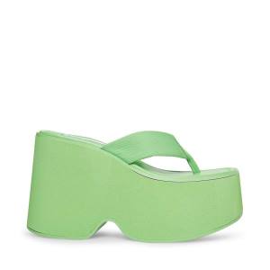 Steve Madden Gwen Women's Sandals Green | SM-087TS