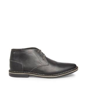 Steve Madden Harken Leather Men's Boots Black | SM-958LQ