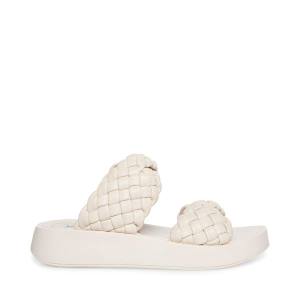 Steve Madden Helsa Bone Women's Sandals Beige | SM-827KG