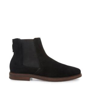 Steve Madden Insider Suede Men's Boots Black | SM-786WD