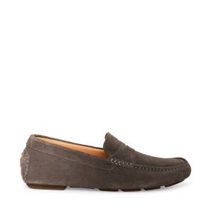 Steve Madden Italo Suede Men's Loafers Dark Grey | SM-391TF