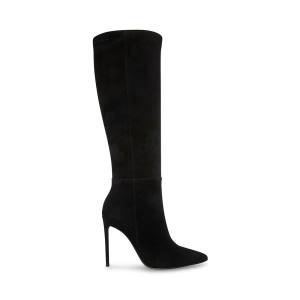 Steve Madden Izetta Suede Women's Boots Black | SM-329CH