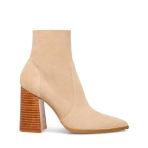 Steve Madden Julina Taupe Suede Women's Booties Grey Brown | SM-321LY