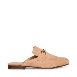 Steve Madden Kandi Camel Suede Women's Flat Shoes Brown | SM-340CY