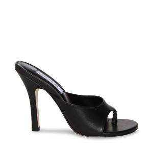 Steve Madden Karina Leather Women's Heels Black | SM-572RB