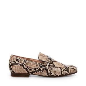 Steve Madden Kensley Tan Snake Women's Flat Shoes Brown Snake | SM-526RG