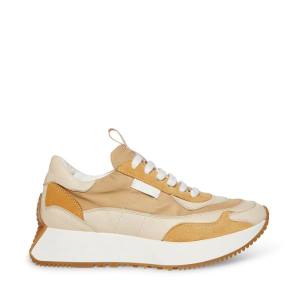 Steve Madden Korry Natural Women's Sneakers Beige Multicolor | SM-185EI