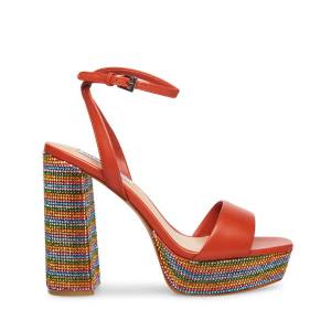 Steve Madden Lessora Rust Women's Heels Red Multicolor | SM-735GL