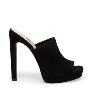 Steve Madden Lure Suede Women's Heels Black | SM-673IA