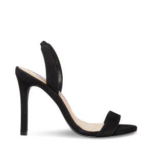 Steve Madden Marbella Nubuck Women's Heels Black | SM-623XT