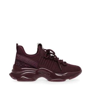 Steve Madden Maxima Burgundy Women's Sneakers Burgundy Multicolor | SM-605DX